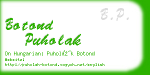 botond puholak business card